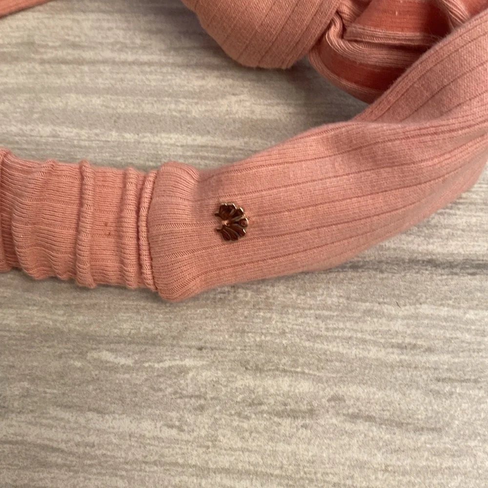 Lele Sadoughi Knotted Performance Headband Blush NWT